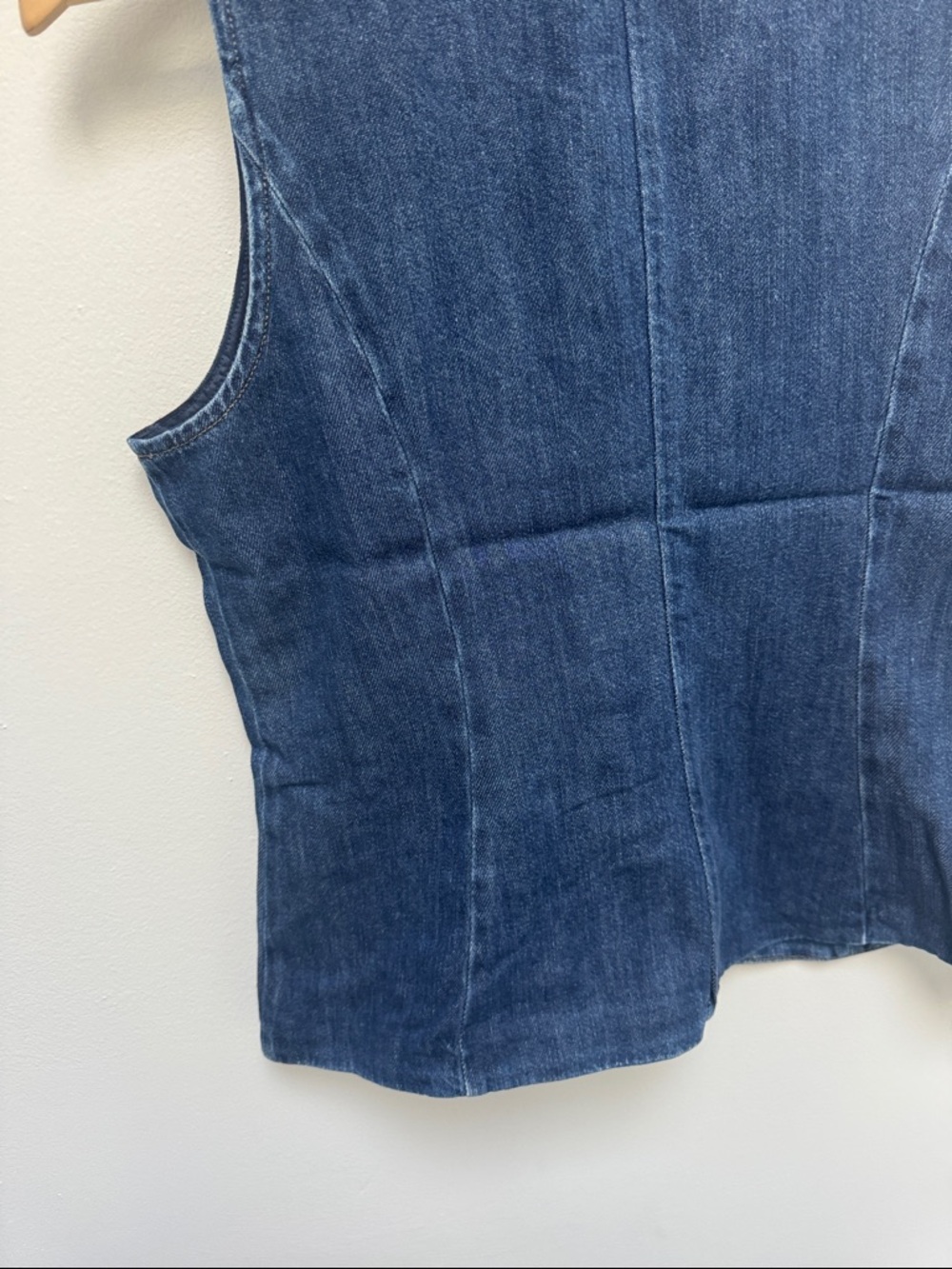 J. Crew Dark Blue Denim Button-Front Vest - Picture 14 of 15